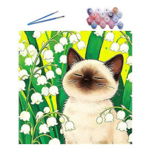 (B) 20x20cm DIY Paint by Numbers Kit for Adults & Kids - Compact Canvas Art, Easy Paint Set for Creative Relaxation