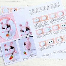 DIY Plush Doll Set Wool Felting Doll Cartoon Cat Needle Felting