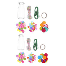 DIY Children's Handcraft Materials Kit Button Bouquet Flower Making 2Sets