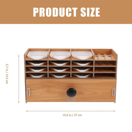 1 Set Diamond Drawing Storage Drawer DIY Multi-layers Wood Drawer Storage Boxes 1