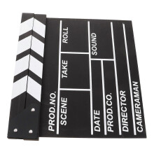 Black Wooden Clapper Board Movie Clapboard for Film Action Scene
