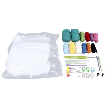 Dinosaur Egg Design Crochet Starter Kit 12 Colored Yarn for Beginner Kids Family