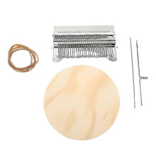 (28hooks) Portable Handheld Darning Loom with 10/14/28 Hooks for Clothes Repair, Knitting, Weaving & DIY Craft Projects