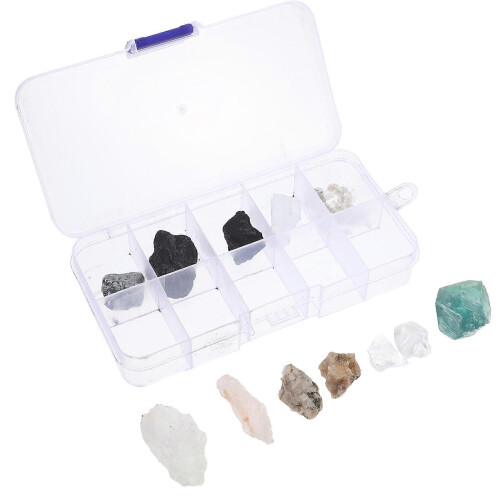 Mineral Specimens Rock Collection Kit for Education 1 Box Assorted Color 1