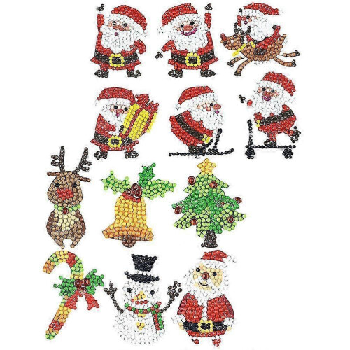 Drawing Stickers for Kids Christmas Themed Stickers 8 Sheets Set