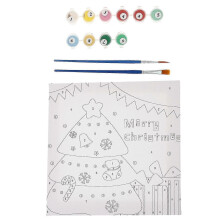 Children DIY Number Painting Creative Xmas Oil Painting 7 Boxes Pack