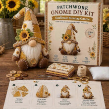 Handmade Patchwork Gnome Craft Kit