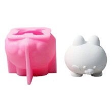 Silicone Molds 3D Rabbits Candle Molds Epoxy Resin Molds Candle Making Molds Castings Molds Ornament Plasters Molds