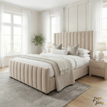 (3ft Single(No Mattress), Mink(with Gaslift)) Ottoman Double Panel Bed Frame Plush Velvet Gas Lift Storage with Mattress 4FT6