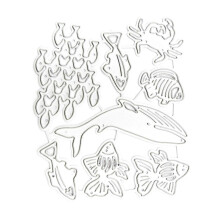 Fish Cutting Dies Family Fishing Metal Die Cuts for DIY Cards Making Embossing Photo Scrapbooking Album Paper Decoration