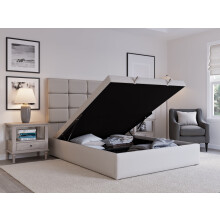 (Double, Ivory) Snuggle Beds Hayden Ottoman Bed