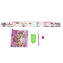 Diamond Painting Cat Pattern Resin Children Hand Made DIY Craft Gift Home Decoration 15x15cm