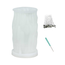 (Molding Tool Set 1) Irregular Pillar Candle Mold Epoxy Resin Casting Mold BPA Free Dishwasher Safe for Making Candle Soap Cake Fondant Decor