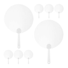 DIY Hand Fans Blank Church Fans for Decoration 24Pcs Transparent PVC Paddle