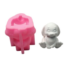 3D Rabbits Candle Molds Casting Molds Lovely Animal Silicone Mould Ornament Molds Candle Making Molds Epoxy Resin Molds