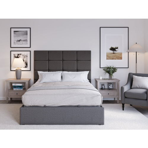 (Double, Grey) Snuggle Beds Hayden Ottoman Bed 2