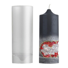 3D Cylinder Candle Mold Acrylic Cylindrical Candle Making for Beeswaxes Plastic Molds Geometric Shaped Candle Making Tool