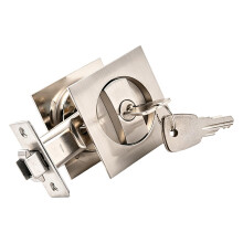 Pocket Door Lock Privacy Matte Finish with Key for Bathroom Sliding Door