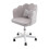 Swivel Vanity Chair with Wheels, Adjustable Height, Grey 1