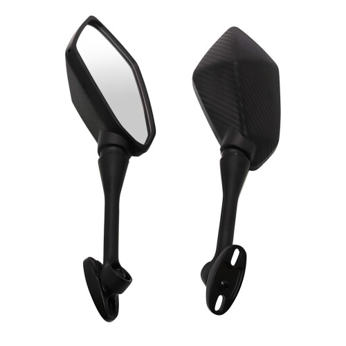 Motorcycle Rear View Mirrors, 360 Adjustable Wing Mirrors CBR(Black)