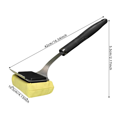 Bristle-Free Grill Brush with Scraper, Cleaning Tool for Cast Iron 2
