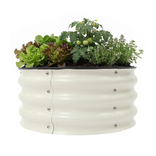 Futchoy Round Metal Raised Bed 60x28cm Bottomless Planter Box
