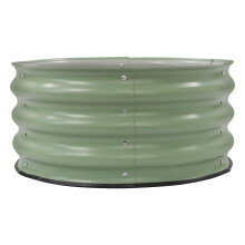 2 Galvanized Metal Planter Round Raised Garden Bed Kit,60x28cm Raised Planter Box Outdoor,Round Metal Planters for Growing Vegetables,Fruits,Flowers