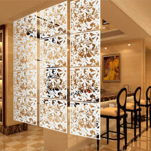 12 Piece White Room Divider Screens, Hanging Screen Panel, Dividers for Hotel, Home, Bar, Room, 40 x 40 cm