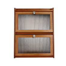 Brown 3 Tiers Cabinet with Door, Mini Kitchen Cabinet Storage Cabinet, 40 * 28 * 50cm for Kitchen, Bedroom Living Room