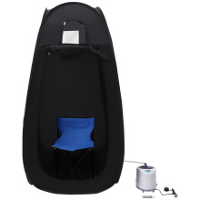 Portable Sauna Steam Tent, 1000W Home Sauna Tent, Large Black Steam Sauna, Adjustable Temperature Steam Room, Sauna with Remote Control 90x90x180cm