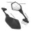 Motorcycle Rear View Mirrors, 360 Adjustable Wing Mirrors CBR(Black) 6