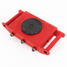 Industrial Machine Skates 6/8/15T Machinery Skate with 360 Rotation Cap Industrial Moving Equipment-Mover Dolly Skate Roller (8T 17600lbs Red)