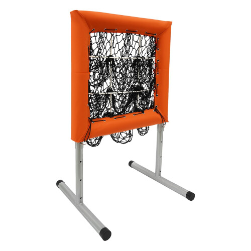 Pitching Net Baseball Training Equipment with 9 Net Pockets 70-120cm Height-adjustable Pitching Training Device for Baseball and Softball