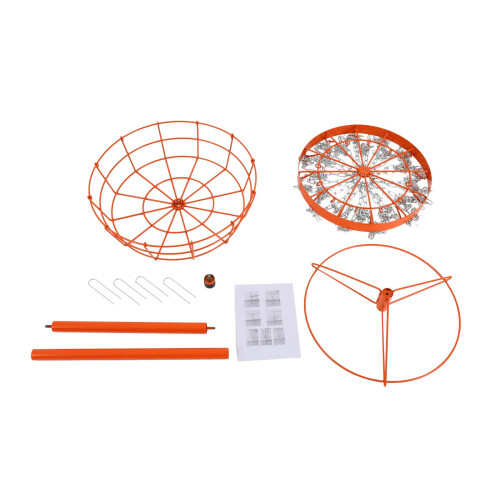 Disc Golf Basket Portable Disc Golf Target with Heavy Duty 24 Chains Orange 2