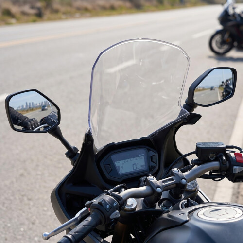 Motorcycle Rear View Mirrors, 360 Adjustable Wing Mirrors CBR(Black) 2