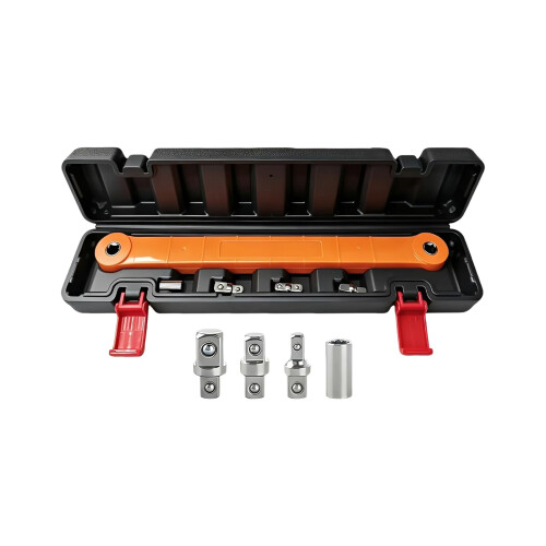 Adjustable Extension Tool Universal Ratchet Spanner Orange 2