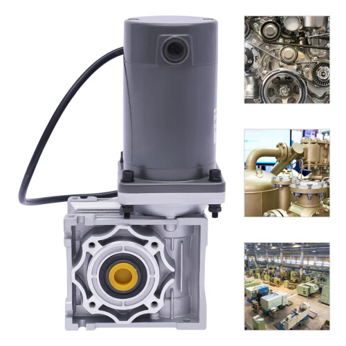 120W DC 12V Worm Gear Reducer Motor, Self-Locking Adjustable Speed Gearbox 914cm 1