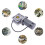 120W DC 12V Worm Gear Reducer Motor, Self-Locking Adjustable Speed Gearbox 914cm 4