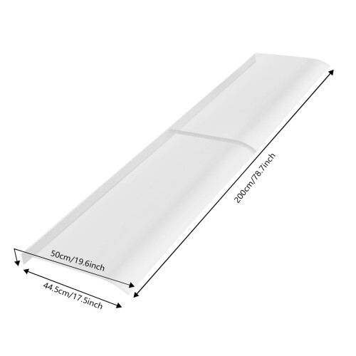 Canopy for Front Door, 200 x 50 cm Transparent Window Canopy 1