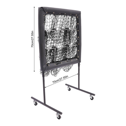 Baseball Practice Net with Adjustable Height and Polyester Mesh for Outdoor Training 1