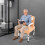 Adjustable Commode Chair 250Kg Toilet Seat with Armrests 3