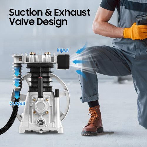 3HP Air Compressor Pump, Aluminum Twin Cylinder 2