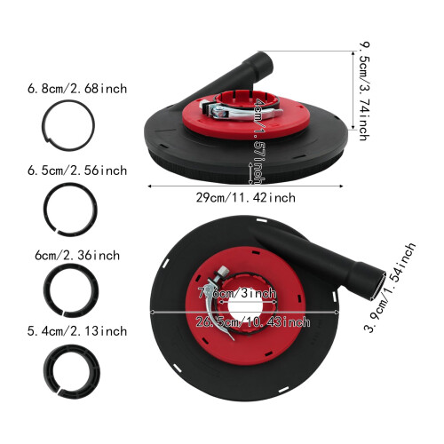 9 Inch Grinding Dust Shroud for Angle Grinder, Red, Workshop Use 1