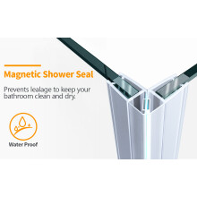 (1000x700x1850mm) ELEGANT Silver Shower Enclosure Corner Entry Double Sliding Door Left And Right Installation With Shower Tray