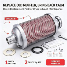 XY-07 Air Compressor Muffler Silencer - High-Efficiency Noise Reduction for Air Dryer Systems, Air Compressor Accessory