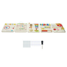 Painel Sensorial de Parede para Crianças em Madeira-Duoku-Quadro de Atividades Montessori 16 em 1 com 5 Painéis, para Creches, Salas de Aula
