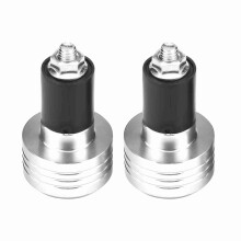 Par de tapones de equilibrio de peso plateados universales de aluminio de 22 mm para manillar de motocicleta