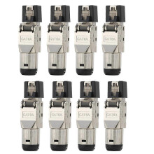 conectores RJ45 Cat6A blindados, modulares, sin herramientas, para cable LAN de 2000 MHz y 40 Gbps, calibres 22AWG-24AWG.