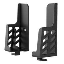 Soporte de pared para tablet PC y teléfono móvil con doble ranura para tarjeta, soporte para teléfono móvil con ángulo ajustable, color negro.