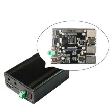 Kit Raspberry Pi CM5 3ETH, 3 Gigabit Ethernet, USB 3.0, PCIe, 2A, 40 pines, GPIO, versión de puerto 3.81-2P, color negro.